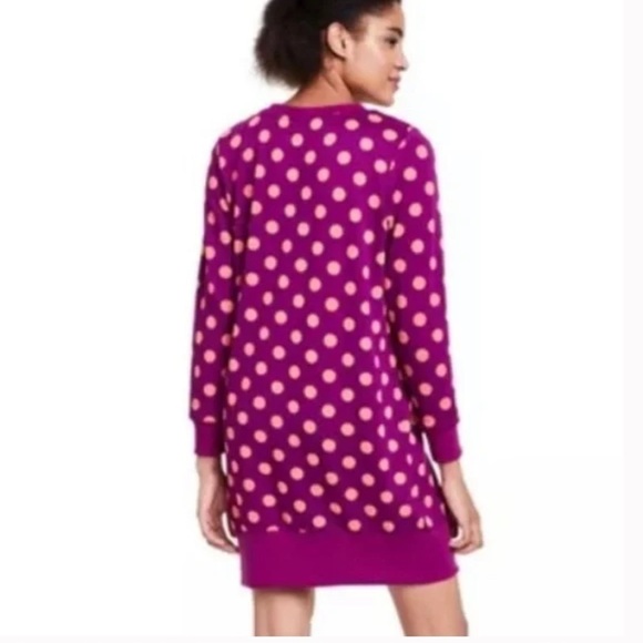 Victor Glemaud Polka Dot Tunic Dress Womens XS Crewneck Pullover Purple target - Picture 2 of 12